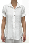 VLT's by Valentina's - 24M - Blouse unie manches courtes de lin - LE CAPITAINE D'A BORD