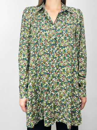 VLT's by Valentina's - 603 - Blouse florale manches longues de viscose - LE CAPITAINE D'A BORD