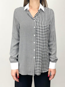  VLT's by Valentina's - 609 - Blouse pied-de-poule manches longues de viscose - LE CAPITAINE D'A BORD