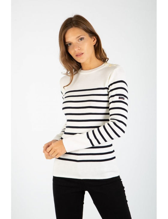 Armor-Lux - Briac - Pull breton de laine à rayures (disponible en plusieurs couleurs - LE CAPITAINE D'A BORD