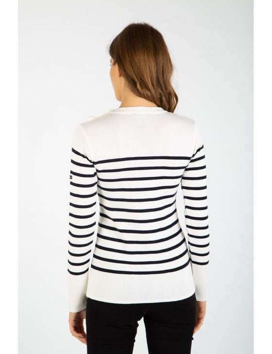 Armor-Lux - Briac - Pull breton de laine à rayures (disponible en plusieurs couleurs - LE CAPITAINE D'A BORD