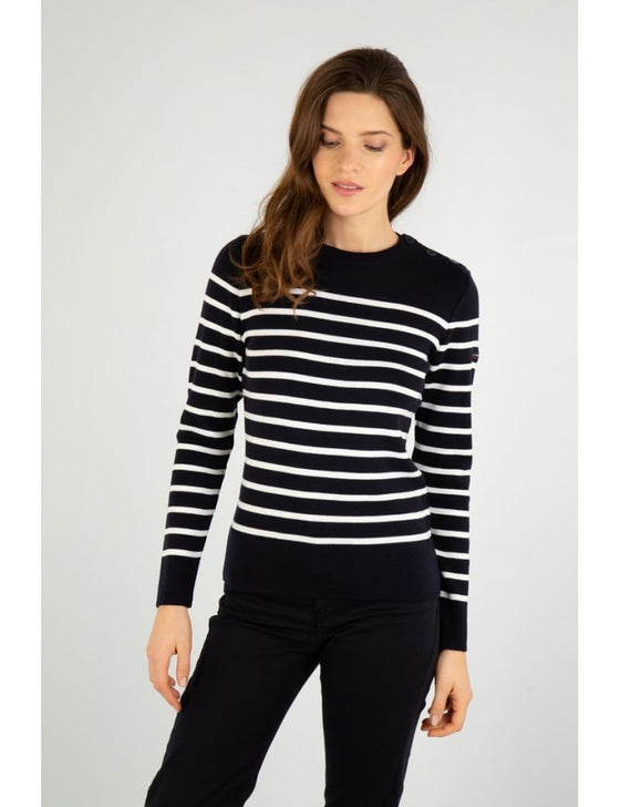 Armor-Lux - Briac - Pull breton de laine à rayures (disponible en plusieurs couleurs - LE CAPITAINE D'A BORD