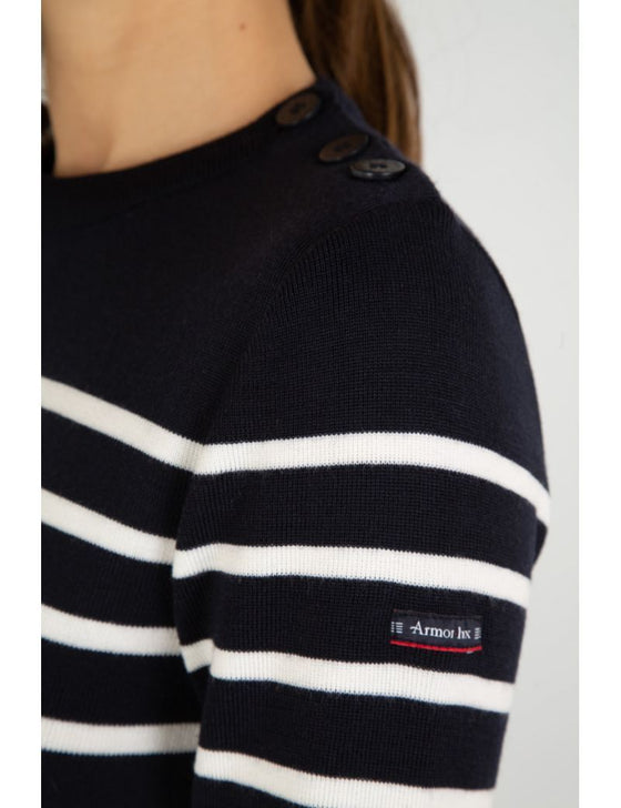 Armor-Lux - Briac - Pull breton de laine à rayures (disponible en plusieurs couleurs - LE CAPITAINE D'A BORD