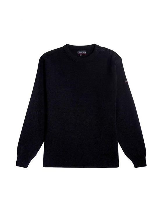 Armor-Lux - Fouesnant - Pull de laine marin uni (plusieurs couleurs disponibles) - LE CAPITAINE D'A BORD