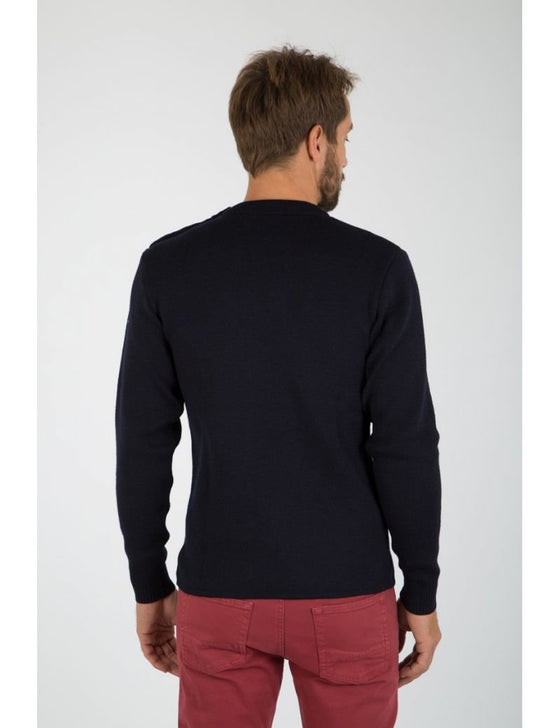 Armor-Lux - Fouesnant - Pull de laine marin uni (plusieurs couleurs disponibles) - LE CAPITAINE D'A BORD