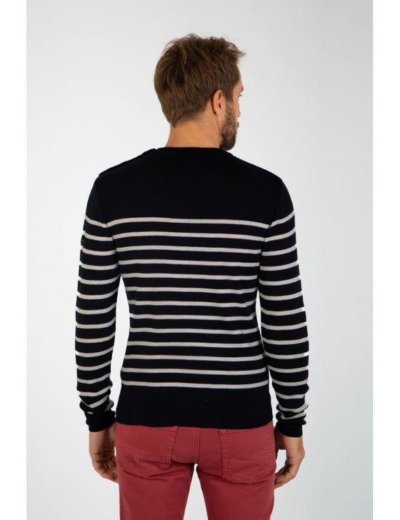 Armor-Lux - Goulenez - Pull rayé de laine merinos - LE CAPITAINE D'A BORD