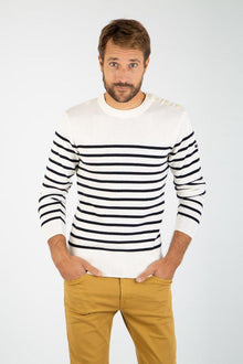  Armor-Lux - Goulenez - Pull rayé de laine merinos - LE CAPITAINE D'A BORD