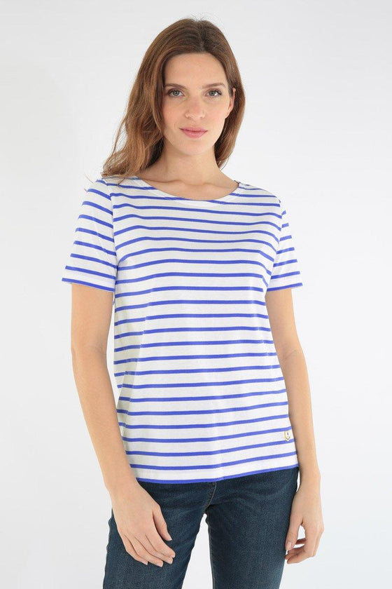 Armor-Lux - Hoëdic - Marinière coton léger manches courtes pour femme - LE CAPITAINE D'A BORD