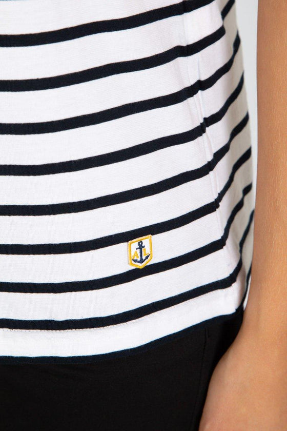 Armor-Lux - Hoëdic - Marinière coton léger manches courtes pour femme - LE CAPITAINE D'A BORD