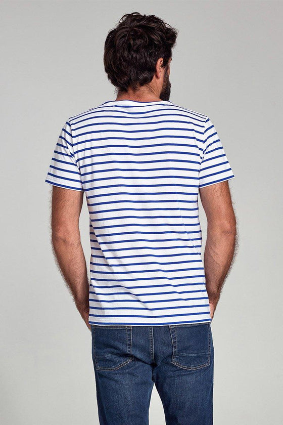 Armor-Lux - Hoëdic - Marinière coton léger manches courtes pour homme - LE CAPITAINE D'A BORD