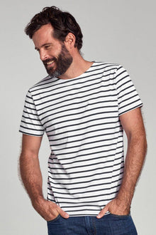  Armor-Lux - Hoëdic - Marinière coton léger manches courtes pour homme - LE CAPITAINE D'A BORD