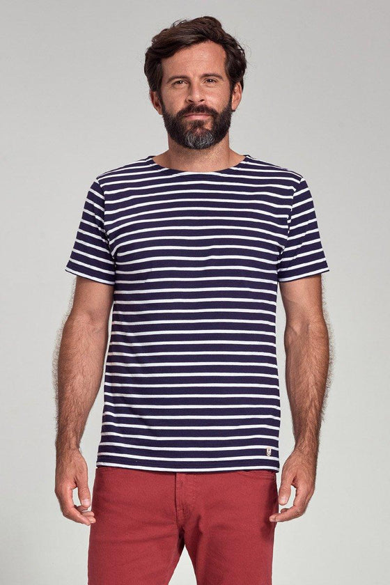 Armor-Lux - Hoëdic - Marinière coton léger manches courtes pour homme - LE CAPITAINE D'A BORD
