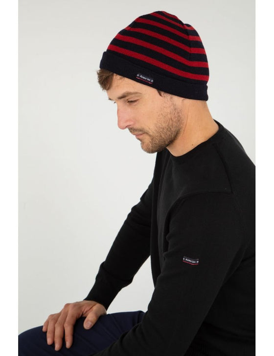 Armor-Lux - Lannion - Bonnet breton de laine rayé (2 couleurs disponibles) - LE CAPITAINE D'A BORD