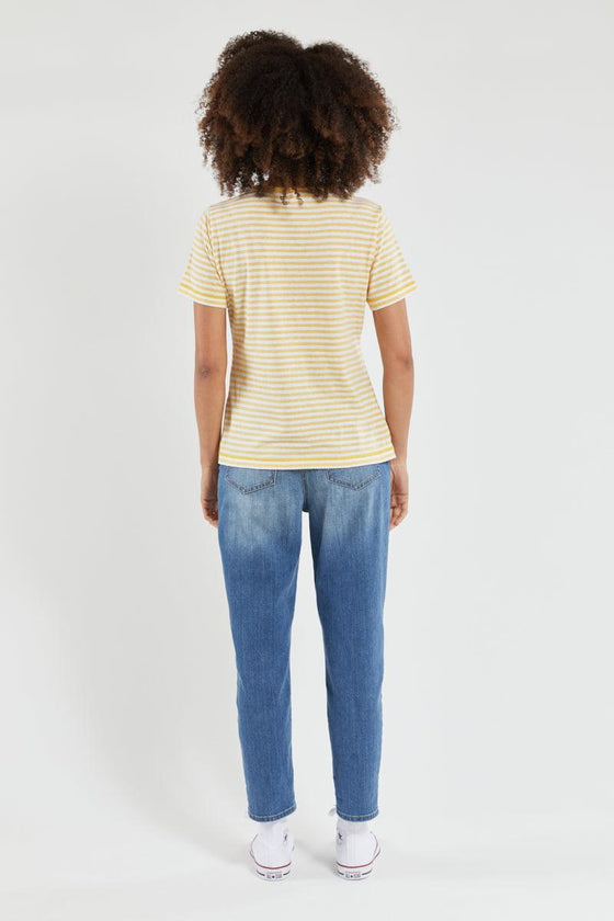 Armor-Lux - T-shirt rayé Heritage coton et lin - LE CAPITAINE D'A BORD