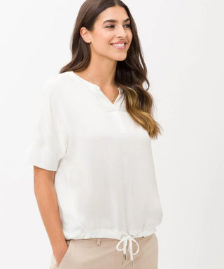 BRAX - Cila - Blouse manches courtes de coton/modal - LE CAPITAINE D'A BORD