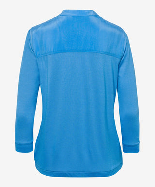 BRAX - Clarissa - Blouse de viscose à col mao - LE CAPITAINE D'A BORD