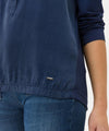 BRAX - Clarissa - Blouse de viscose à col mao - LE CAPITAINE D'A BORD