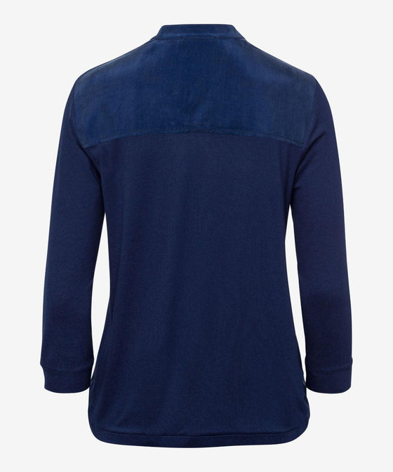BRAX - Clarissa - Blouse de viscose à col mao - LE CAPITAINE D'A BORD