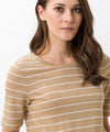 BRAX - Colletta - T-shirt rayé de lin - LE CAPITAINE D'A BORD