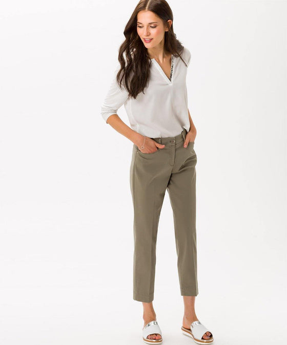 BRAX - Mara Sun - Pantalon capri de coton satin - LE CAPITAINE D'A BORD