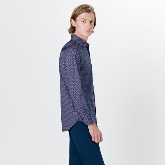 Bugatchi - Chemise manches longues avec carrés OoohCotton® - LE CAPITAINE D'A BORD