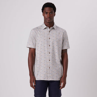 Bugatchi - Milo - Chemise manches courtes motifs OOOHCOTTON© - LE CAPITAINE D'A BORD