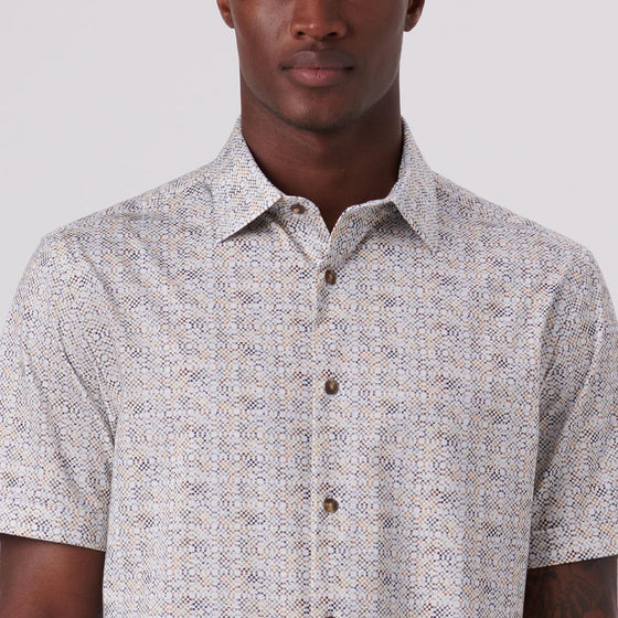 Bugatchi - Milo - Chemise manches courtes motifs OOOHCOTTON© - LE CAPITAINE D'A BORD