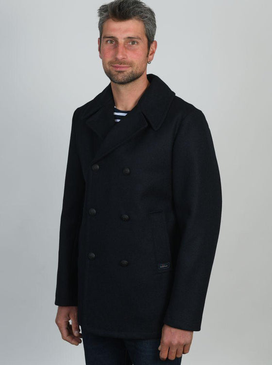 Dalmard Marine - Oslo - Caban de laine pour homme - Marine - LE CAPITAINE D'A BORD
