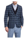 Digel - Edward - Veston à carreaux Soft Linen - Bleu - LE CAPITAINE D'A BORD