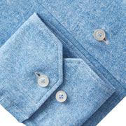 Emanuel Berg - Byron - Chemise manches longues Albini 4Flex - Modern Fit - Bleu azure - LE CAPITAINE D'A BORD