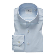  Emanuel Berg - Byron - Chemise manches longues motifs Albini 4Flex - Modern Fit - Bleu pâle - LE CAPITAINE D'A BORD