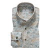 Emanuel Berg - Byron - Chemise manches longues paisley Albini 4Flex - Modern Fit - Beige - LE CAPITAINE D'A BORD