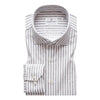 Emanuel Berg - Byron - Chemise rayée manches longues Albini 4Flex - Modern Fit - Gris - LE CAPITAINE D'A BORD