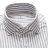 Emanuel Berg - Byron - Chemise rayée manches longues Albini 4Flex - Modern Fit - Gris - LE CAPITAINE D'A BORD