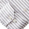 Emanuel Berg - Byron - Chemise rayée manches longues Albini 4Flex - Modern Fit - Gris - LE CAPITAINE D'A BORD