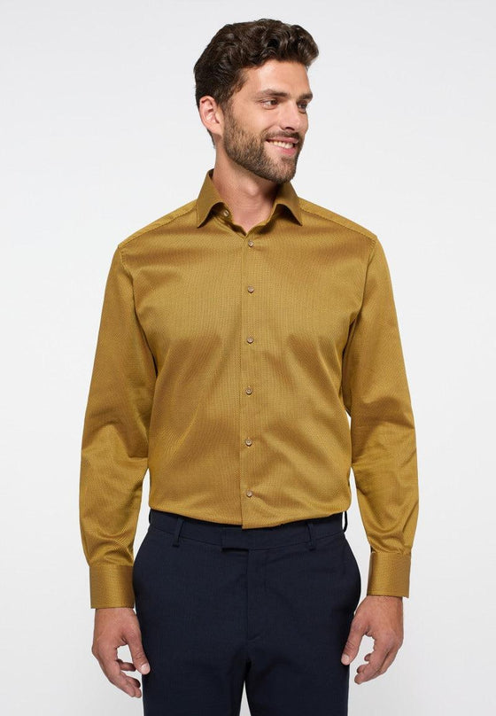 ETERNA - Chemise manches longues texture dobby Modern Fit - LE CAPITAINE D'A BORD