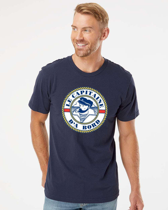 LE CAPITAINE D'A BORD - T-shirt de coton avec logo surdimensionné - LE CAPITAINE D'A BORD