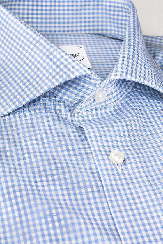 OSCAR OF SWEDEN - Chemise de laine mérinos - Bleu pâle - Regular Fit - LE CAPITAINE D'A BORD