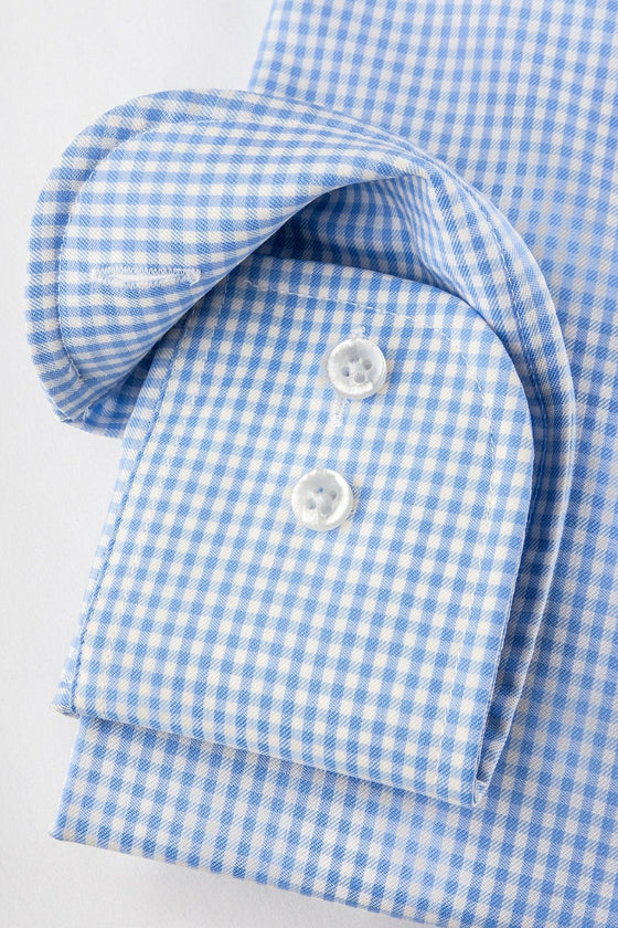 OSCAR OF SWEDEN - Chemise de laine mérinos - Bleu pâle - Regular Fit - LE CAPITAINE D'A BORD