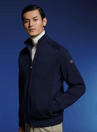 Paul & Shark - Cardigan zip de laine doublé - LE CAPITAINE D'A BORD