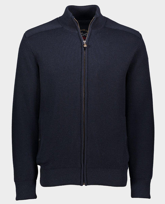 Paul & Shark - Cardigan zip de laine doublé - LE CAPITAINE D'A BORD