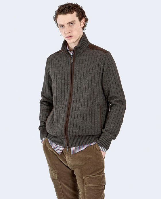 Paul & Shark - Cardigan zip de laine et cachemire - LE CAPITAINE D'A BORD