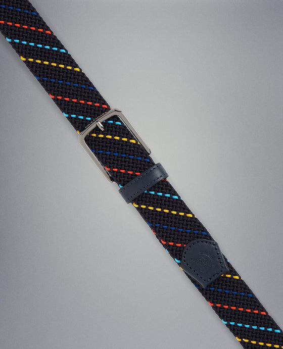 Paul & Shark - Ceinture tressée élastique multicolore - LE CAPITAINE D'A BORD