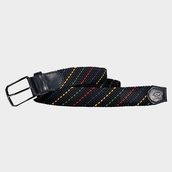 Paul & Shark - Ceinture tressée élastique multicolore - LE CAPITAINE D'A BORD