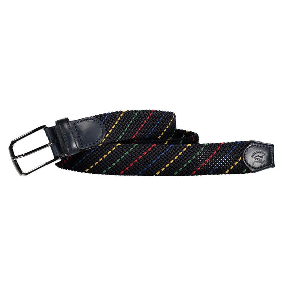 Paul & Shark - Ceinture tressée élastique multicolore - LE CAPITAINE D'A BORD