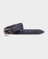 Paul & Shark - Ceinture uni de cuir avec coutures contrastées - LE CAPITAINE D'A BORD