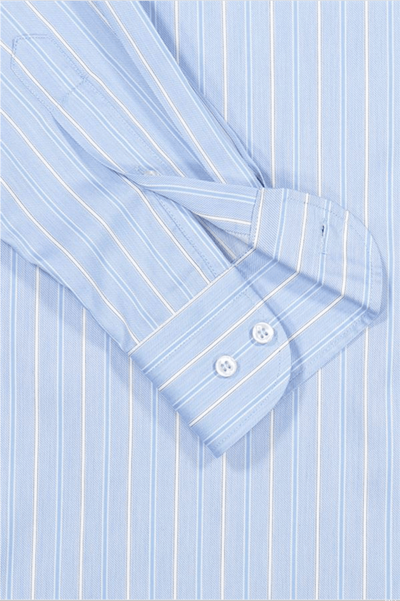 Paul & Shark - Chemise manches longues à rayures de twill de coton - J Fit - LE CAPITAINE D'A BORD