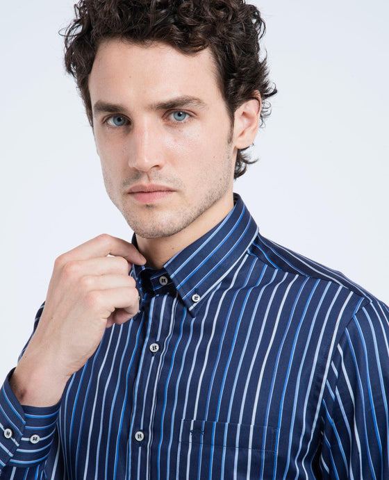 Paul & Shark - Chemise manches longues à rayures Silver Collection - LE CAPITAINE D'A BORD