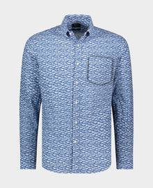  Paul & Shark - Chemise manches longues de lin et coton motif requin - LE CAPITAINE D'A BORD