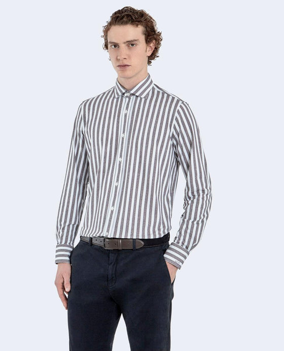 Paul & Shark - Chemise manches longues rayée Performance - J Fit - LE CAPITAINE D'A BORD